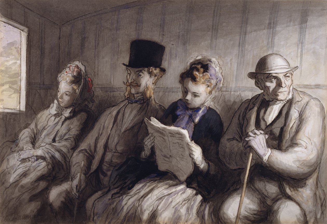 Vůz první třídy od Honoré Daumier