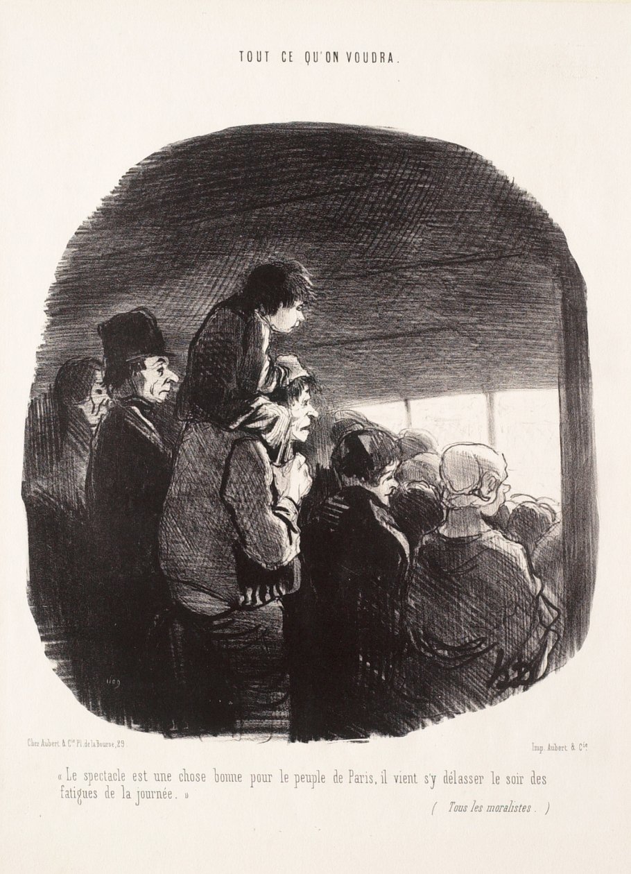 Podívaná je dobrá věc pro lid Paříže od Honoré Daumier