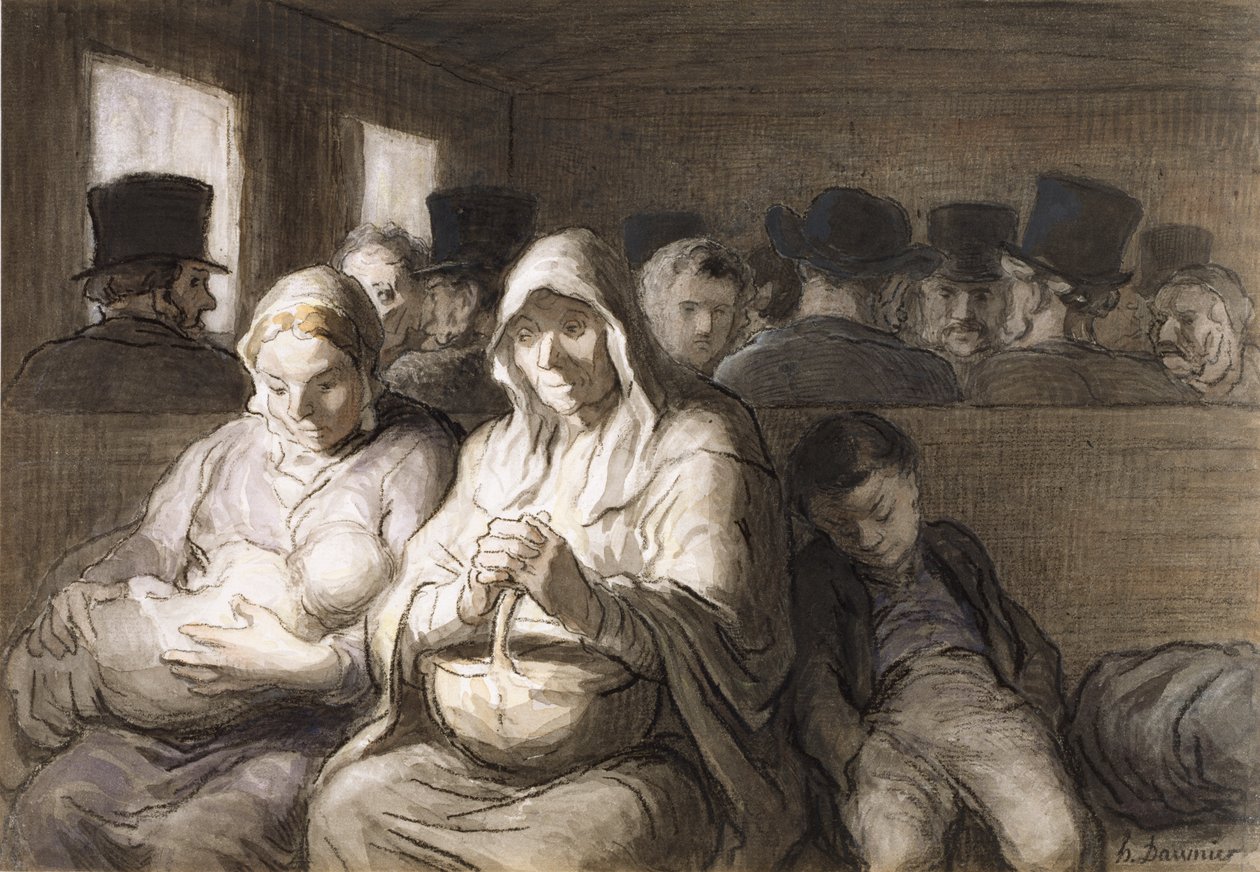 Vůz třetí třídy od Honoré Daumier