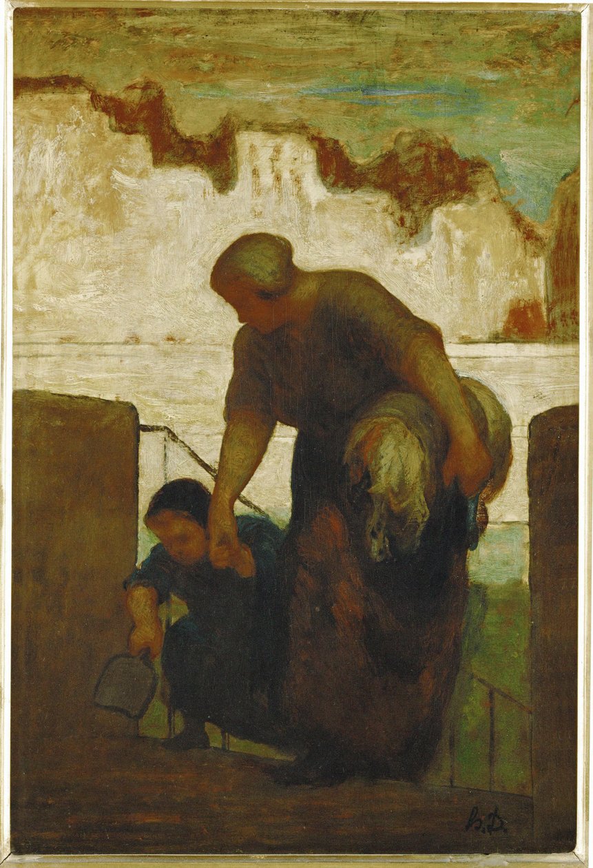 Pračka (olej na plátně) od Honore Daumier