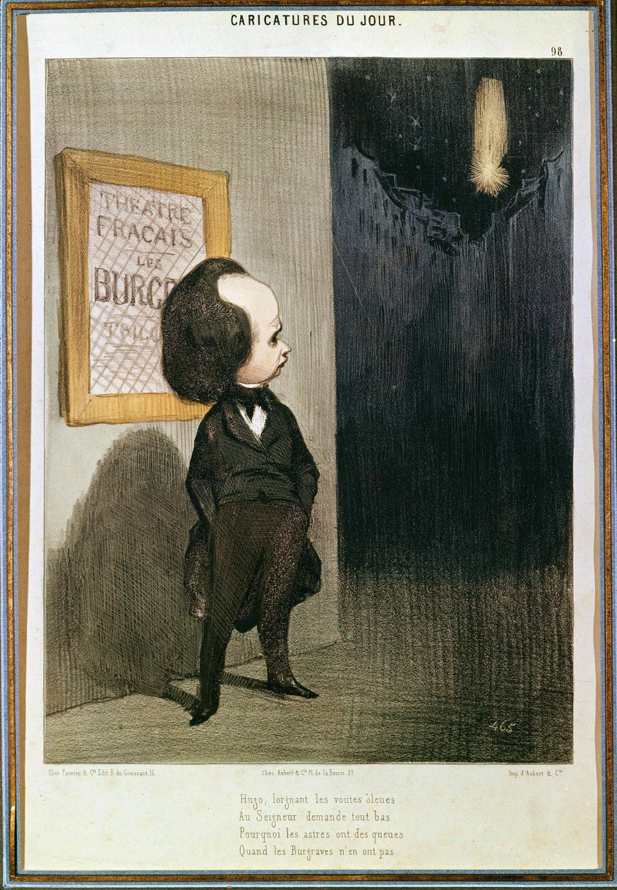 Neúspěch purkrabí Victora Huga (1802 - 1885), v roce 1843. Kreslený film Honoré Daumier (1808 - 1879). Paříž, Muzeum Victora Huga. od Honoré Daumier