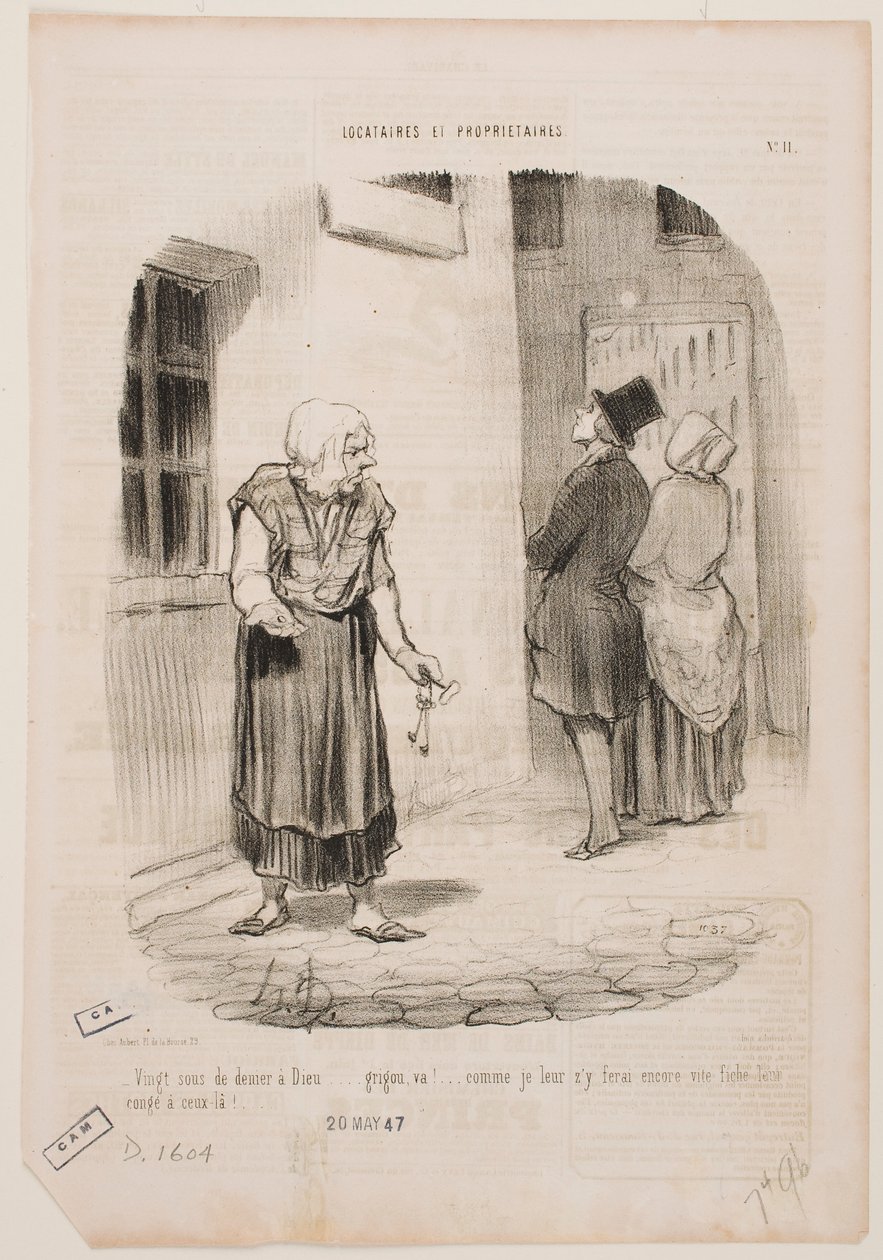 Posledních dvacet centů šlo Bohu… Scoorge… od Honoré Daumier