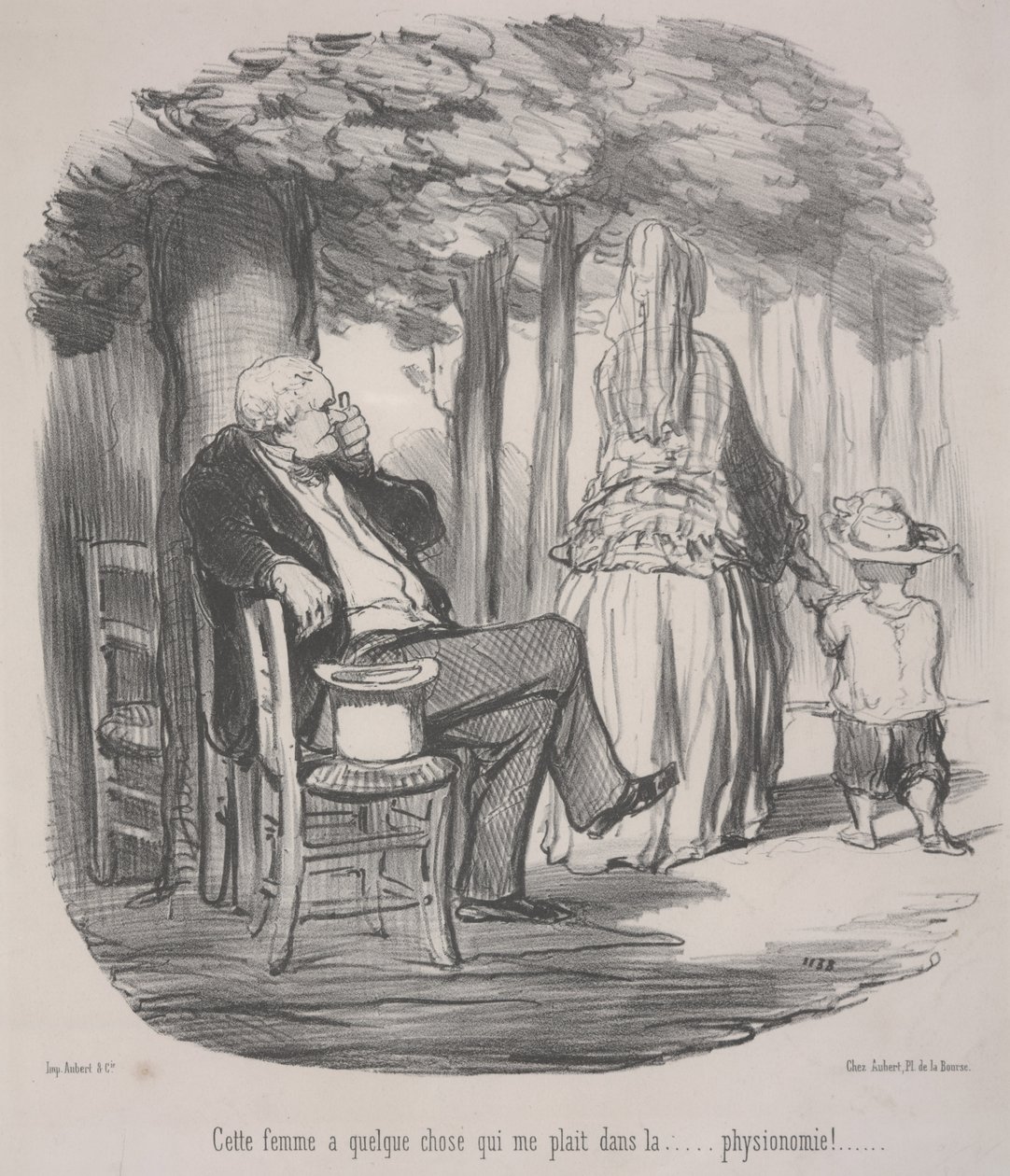 Tato žena má něco, co se mi líbí. . . V jejím celkovém vzhledu! od Honoré Daumier