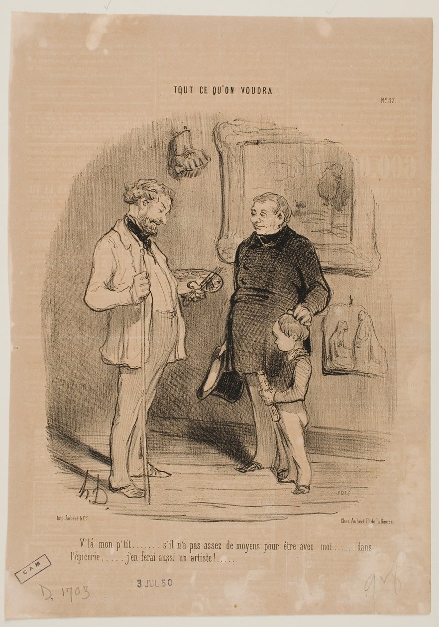 To je můj nejmladší... od Honoré Daumier