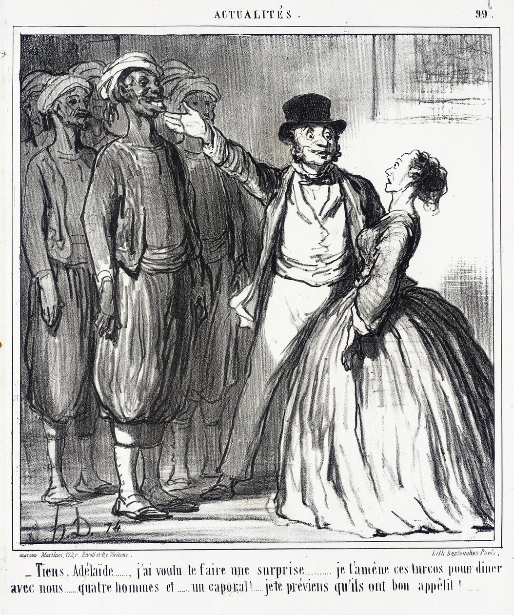 Podívej, Adélaïde... chtěl jsem tě překvapit... od Honoré Daumier