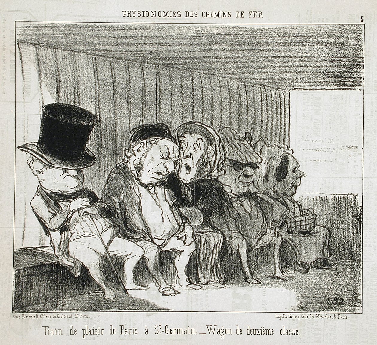 Výletní vlak z Paříže do Saint-Germain... od Honoré Daumier