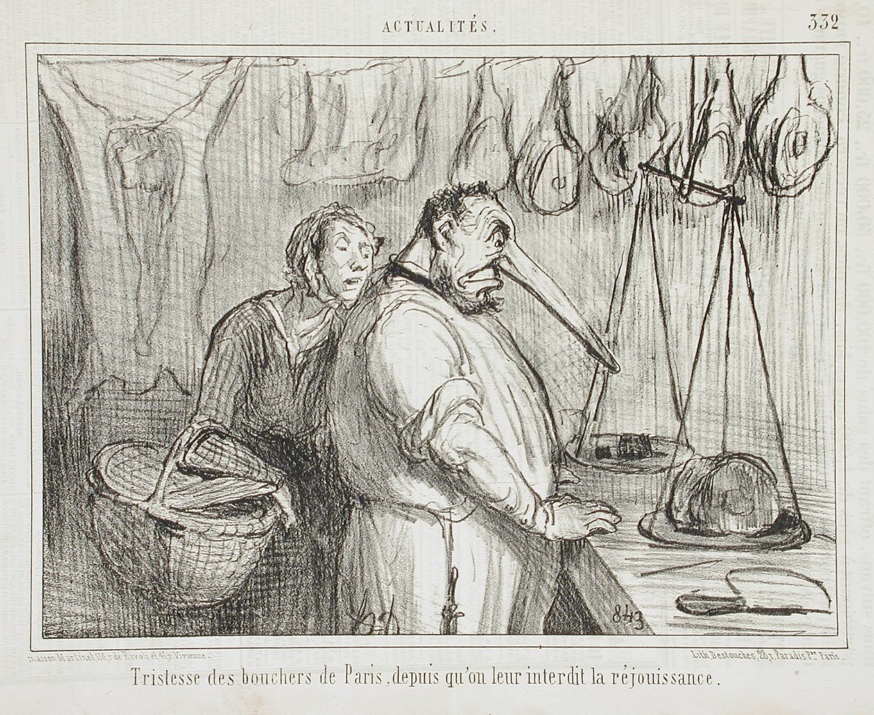 Smutek pařížských řezníků... od Honoré Daumier