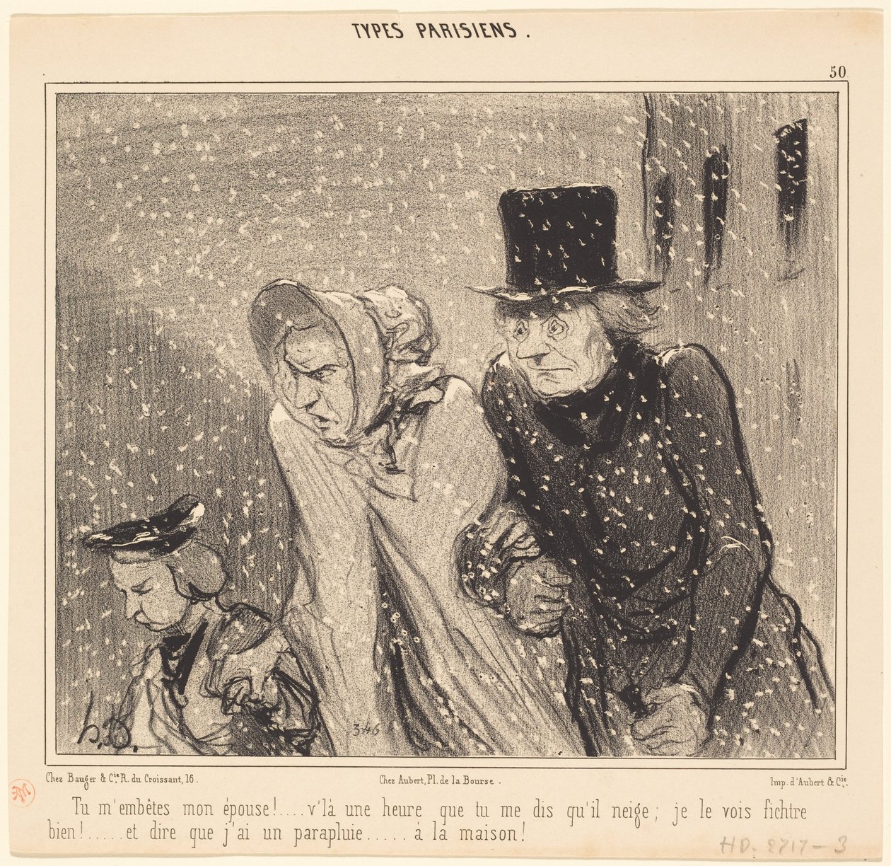 Obtěžuješ mě, ženo!... tady je hodina... od Honoré Daumier