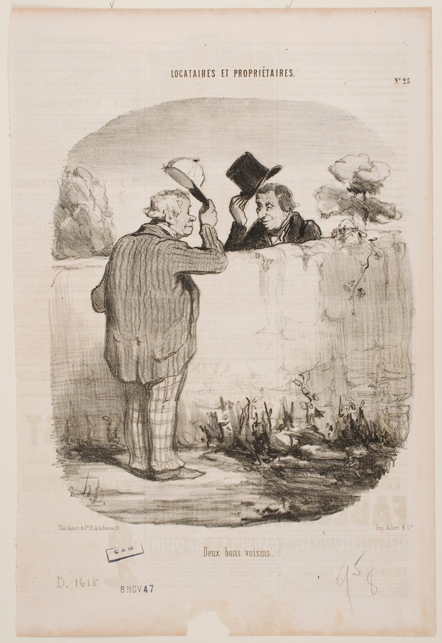 Dva dobří sousedé od Honoré Daumier