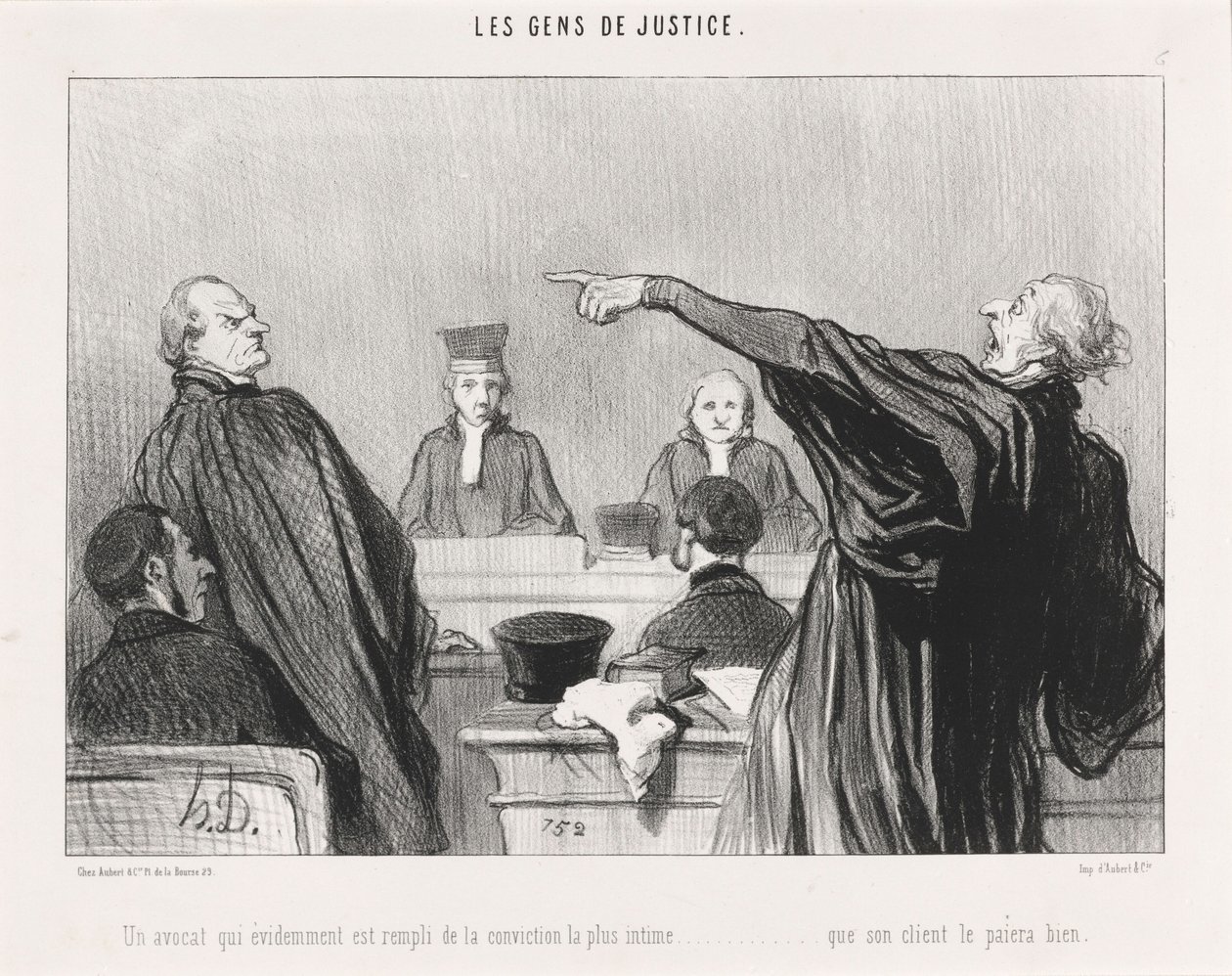 Advokát, který je... naplněn niterným přesvědčením... od Honoré Daumier