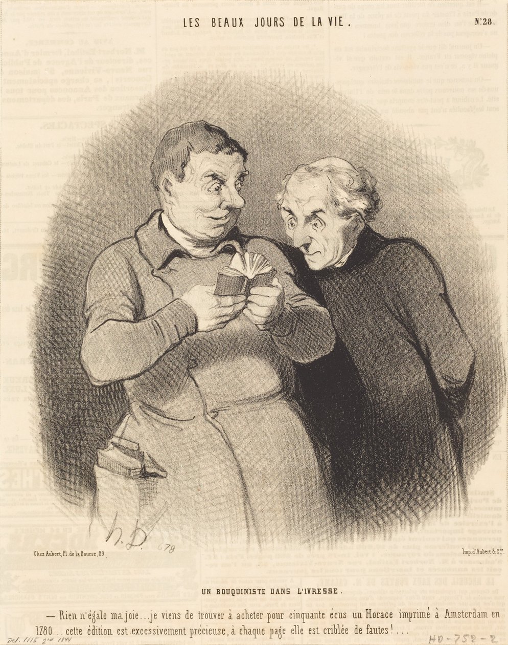 Knihkupec v opojení od Honoré Daumier