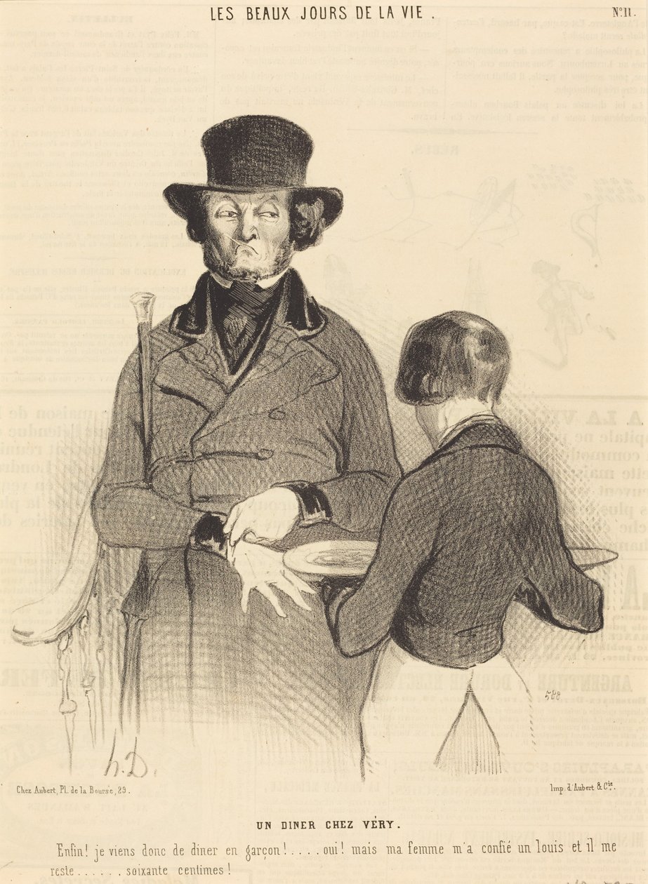Večeře u Véryho od Honoré Daumier