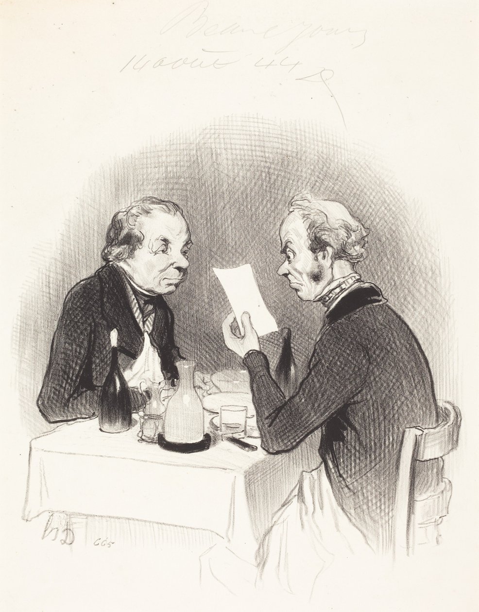 Skromná večeře od Honoré Daumier