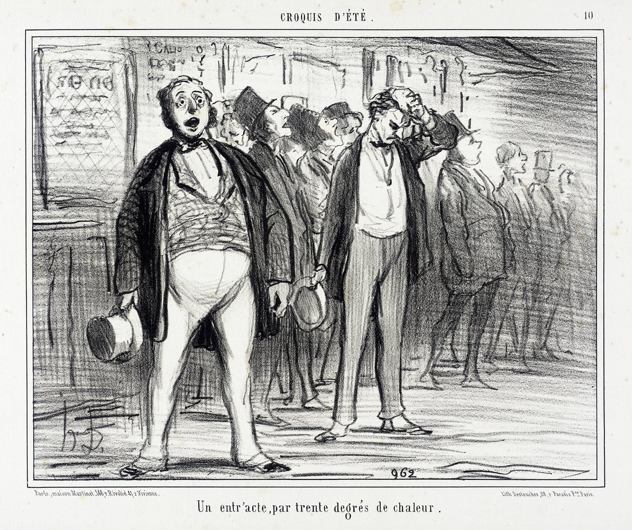Přestávka při třiceti stupních od Honoré Daumier