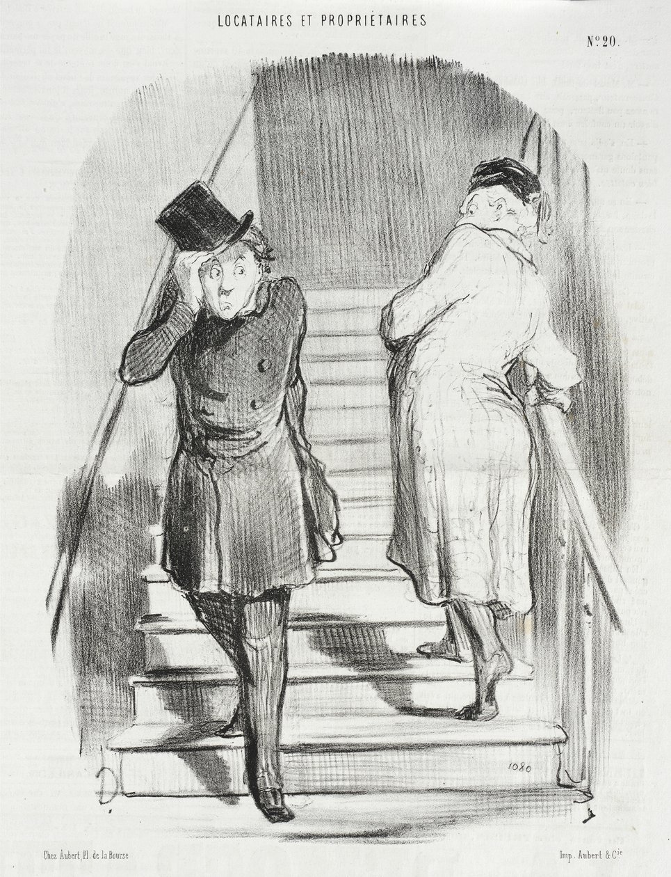 Nájemník, který dluží tři splátky od Honoré Daumier