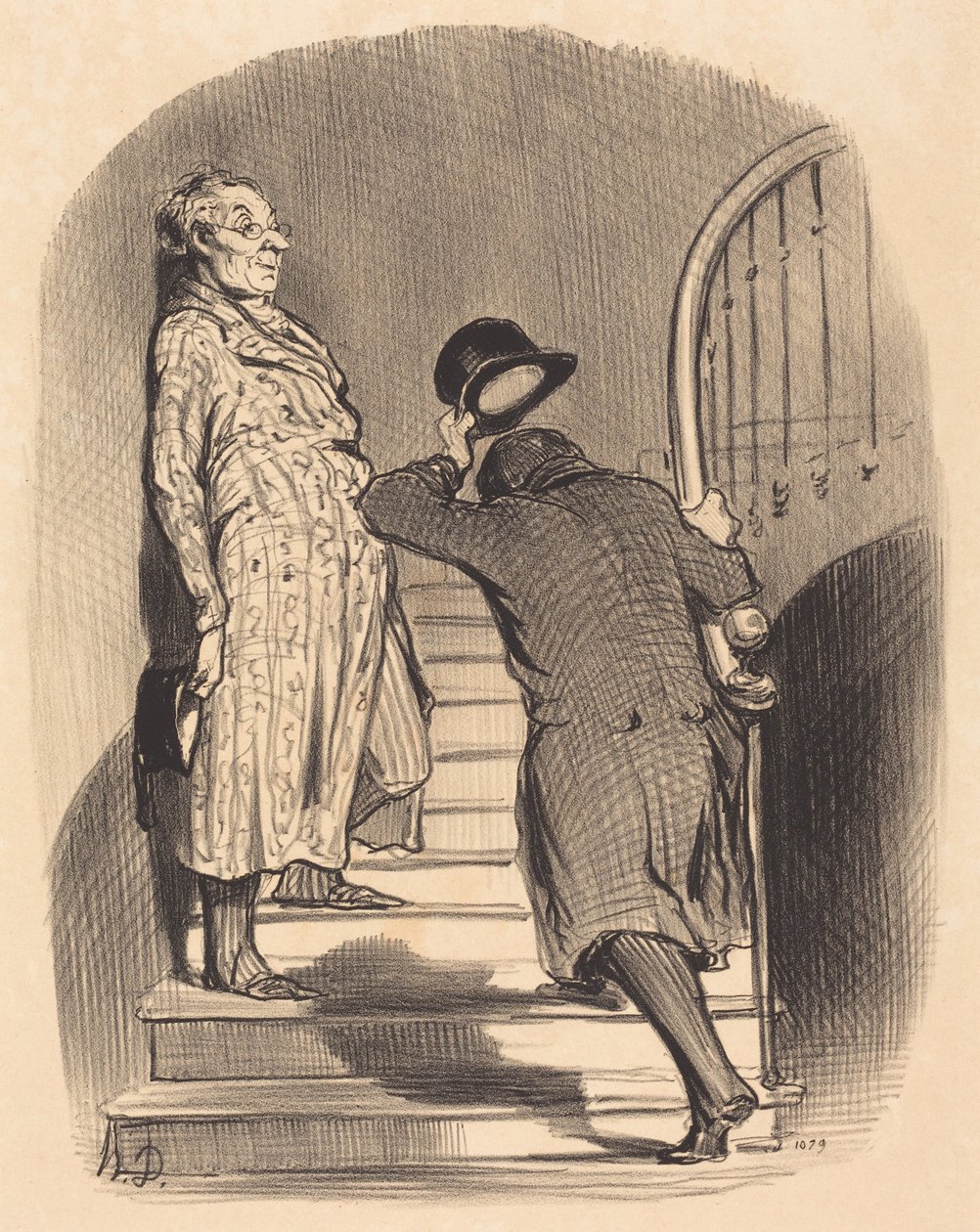 Nájemník, který přesně platí nájem od Honoré Daumier