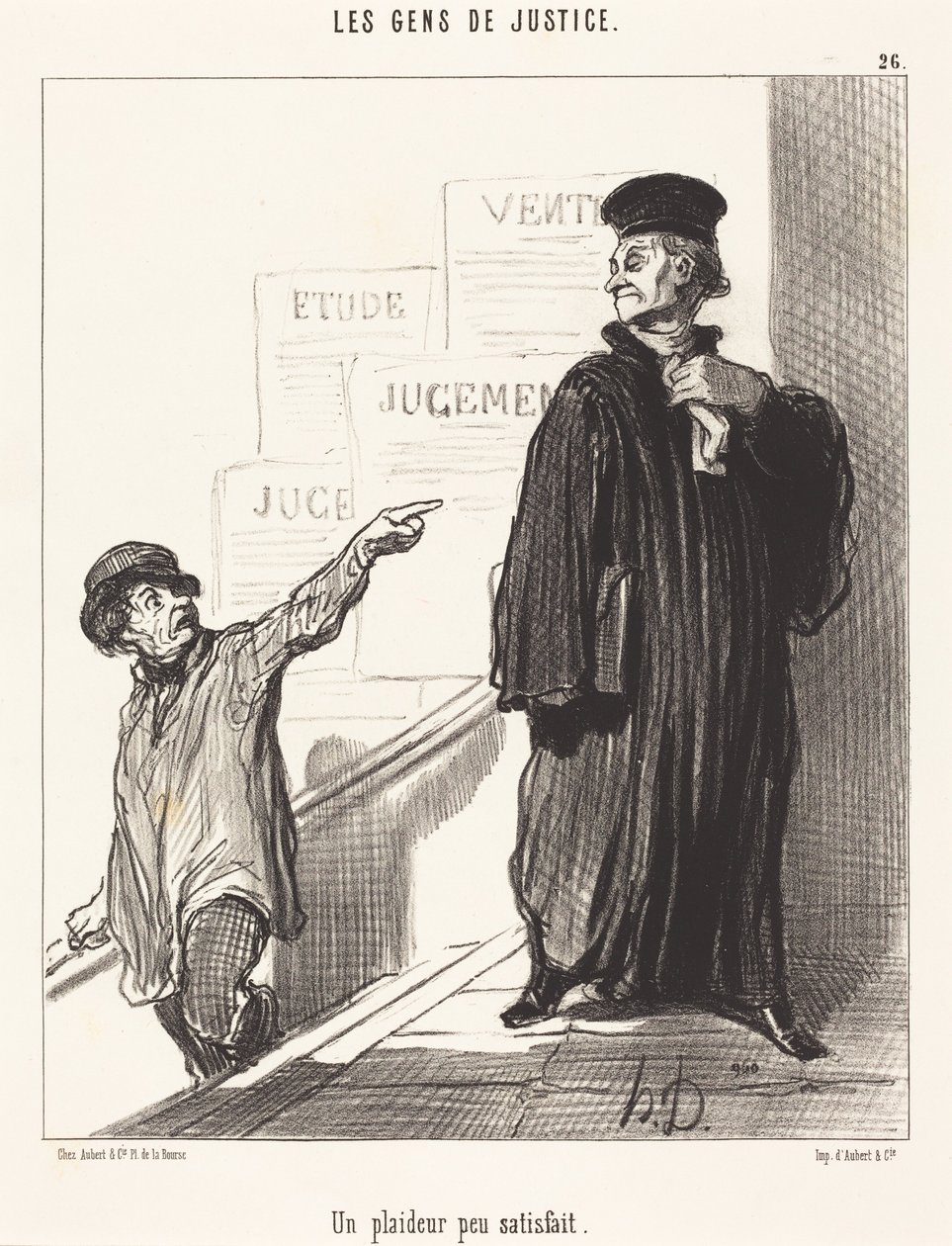 Málo spokojený žalobce od Honoré Daumier