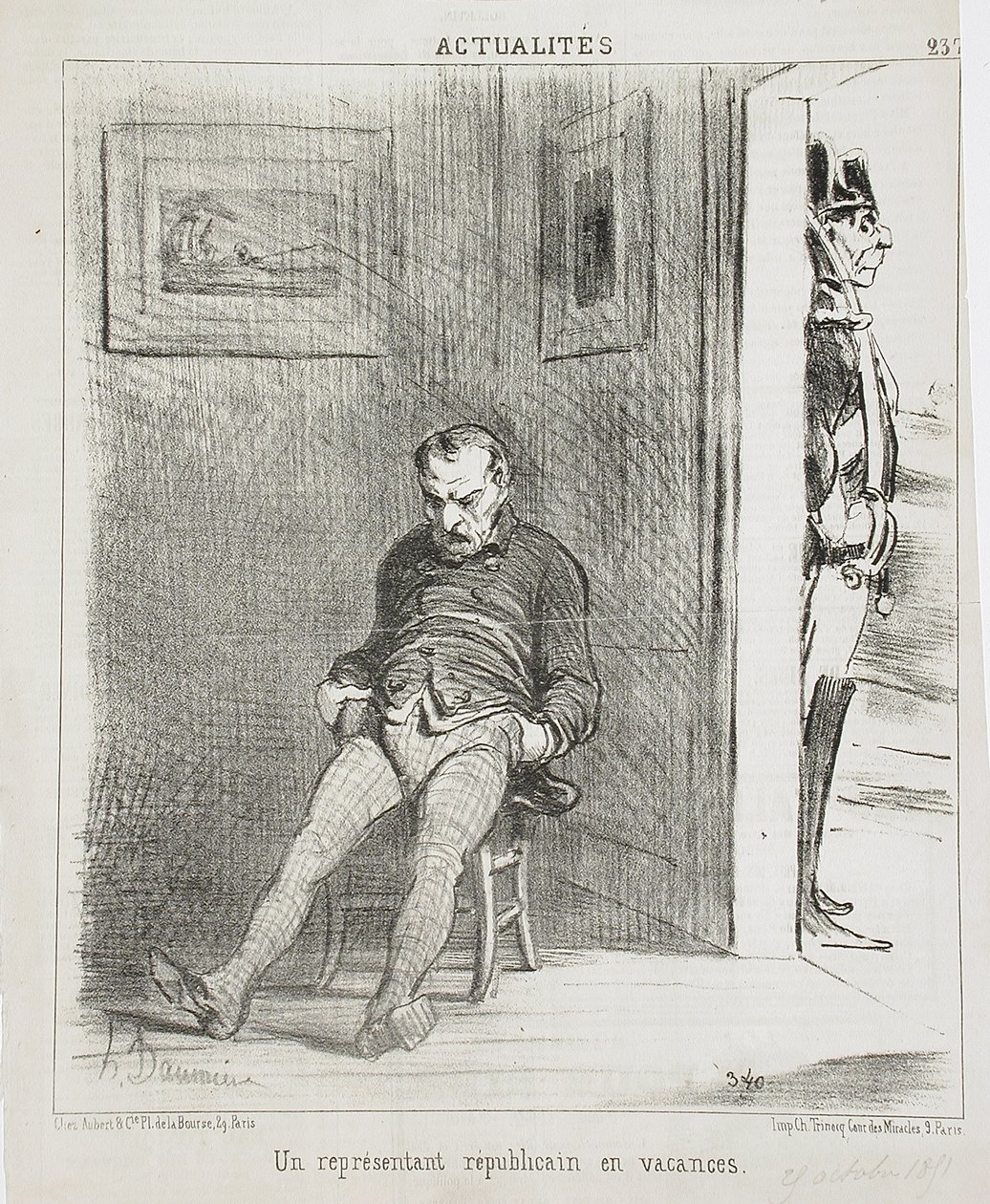 Republikánský poslanec na dovolené od Honoré Daumier