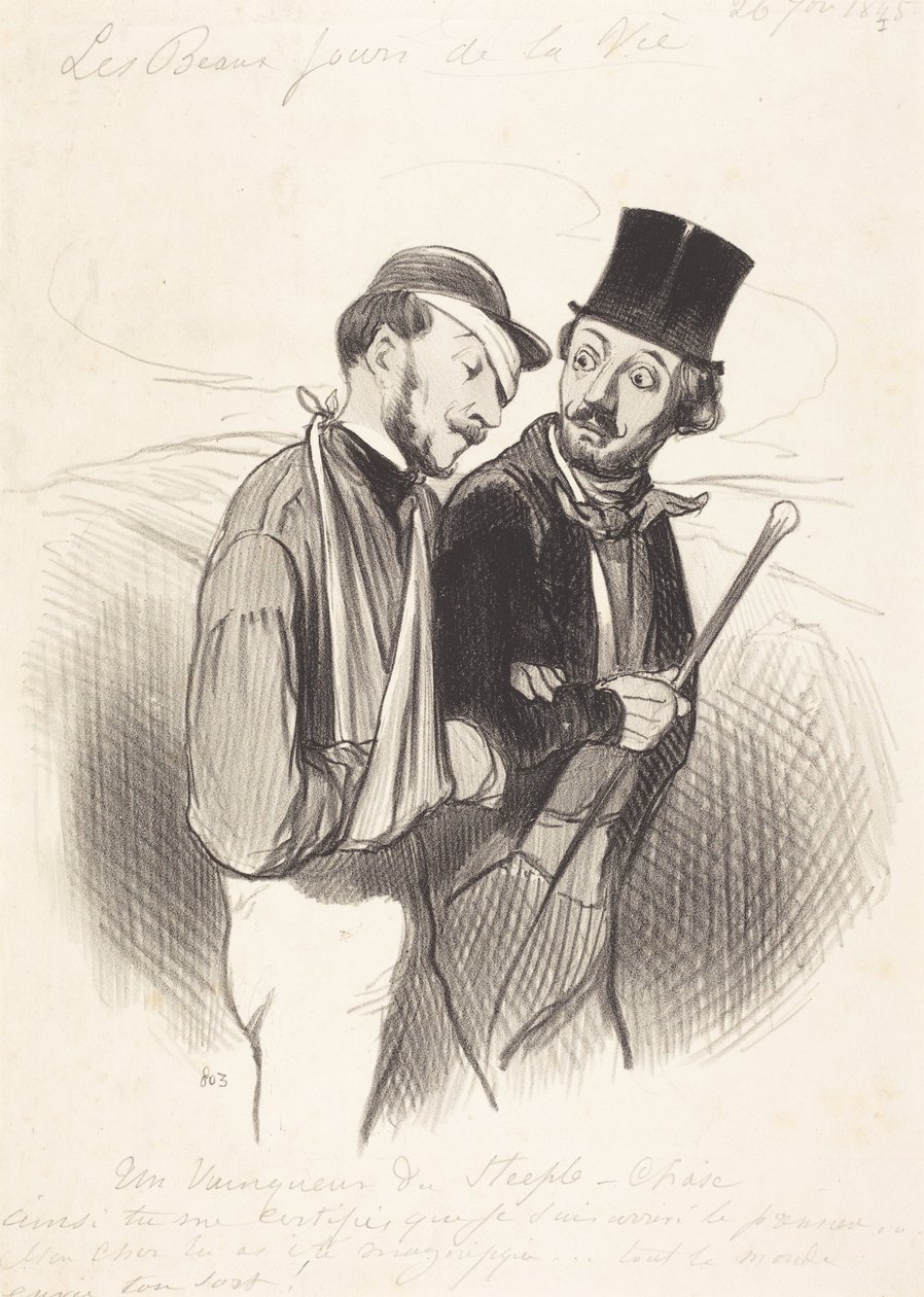 Vítěz překážkového dostihu od Honoré Daumier