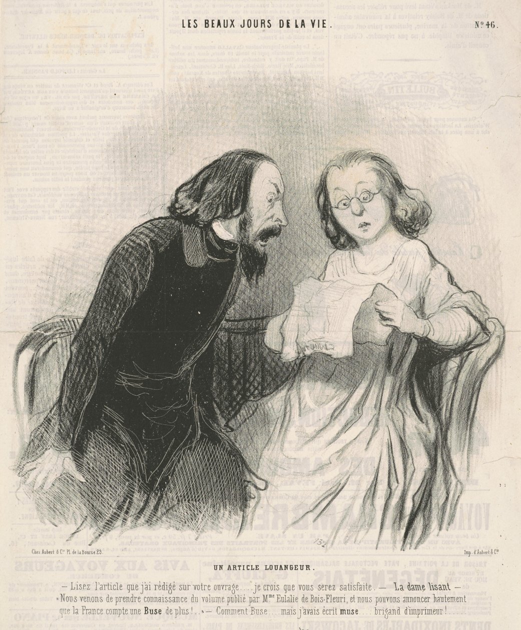 Pochvalný článek od Honoré Daumier