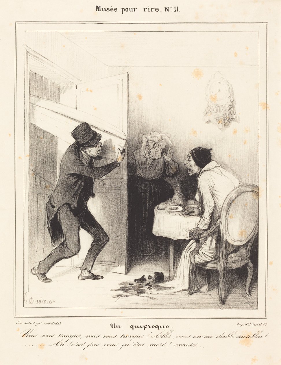 Nedorozumění - Mýlíte se... jděte... k čertu... od Honoré Daumier