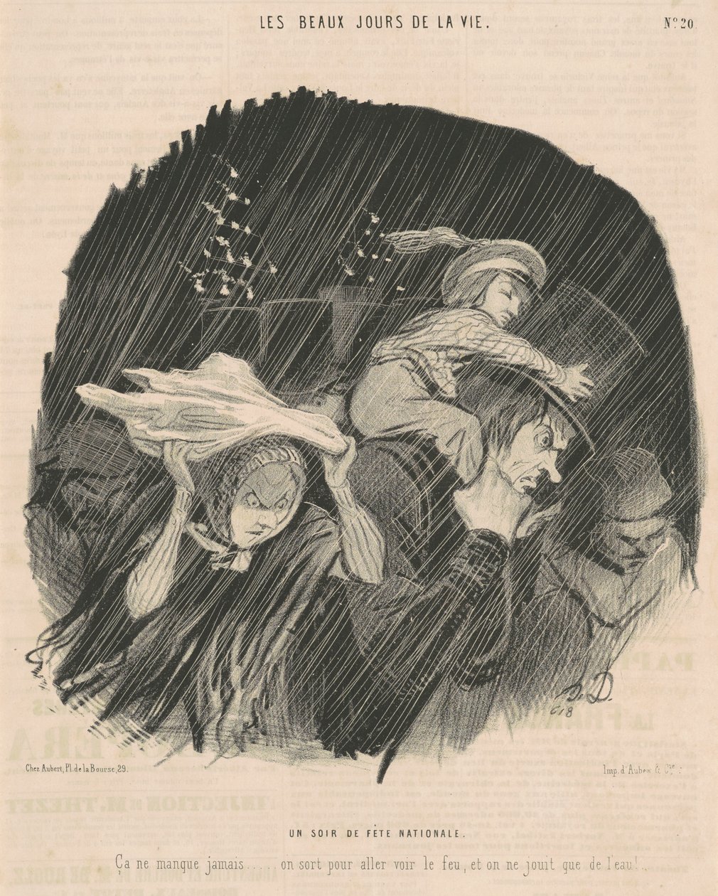 Večer o státním svátku od Honoré Daumier