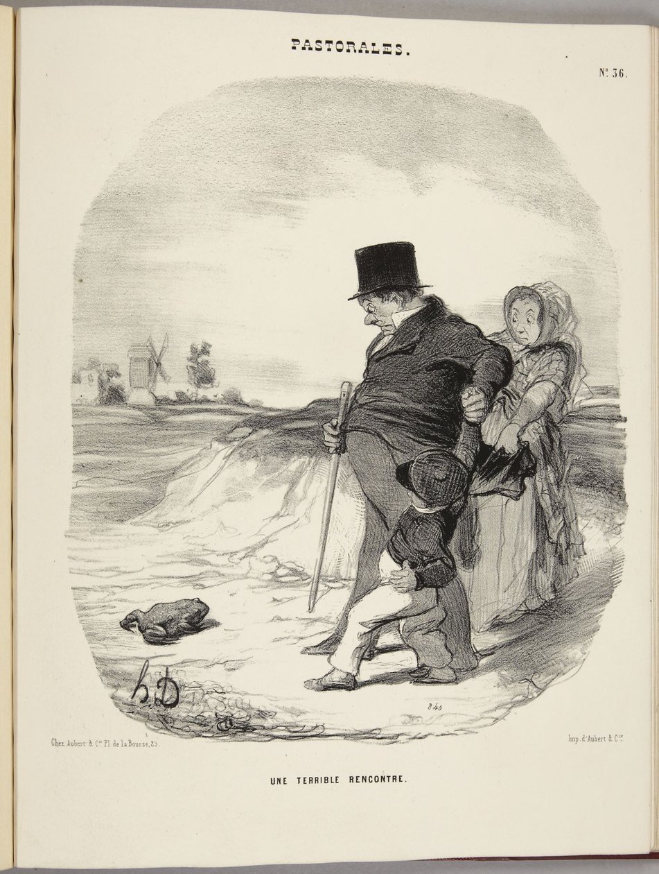 Strašlivé setkání od Honoré Daumier