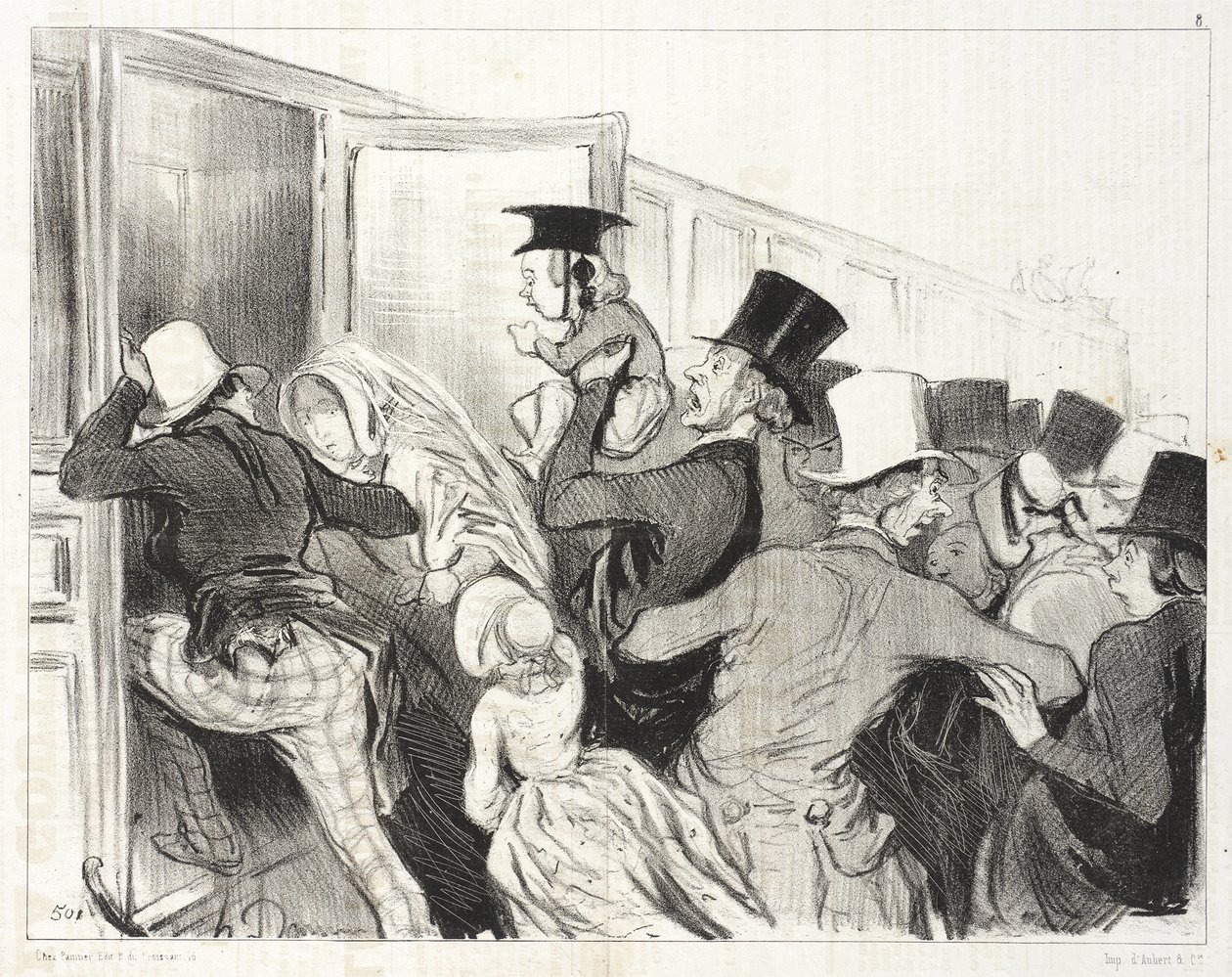 Přepadený dostavník od Honoré Daumier