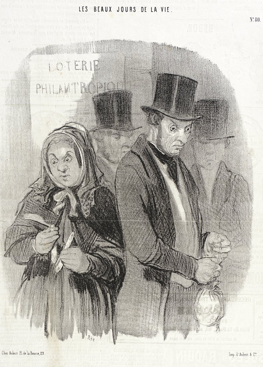 Filantropická loterie. od Honoré Daumier