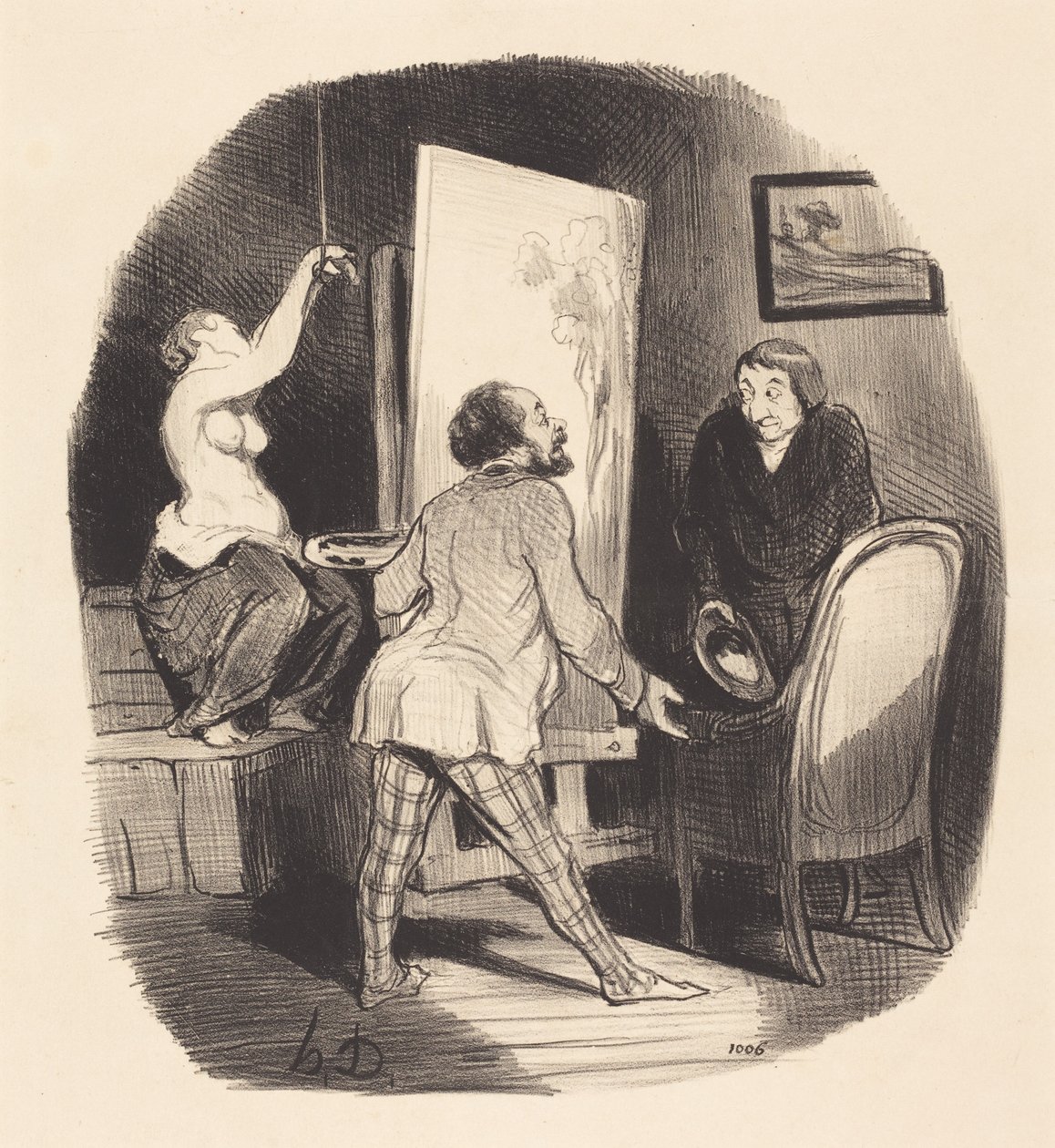 Těžká pozice od Honoré Daumier