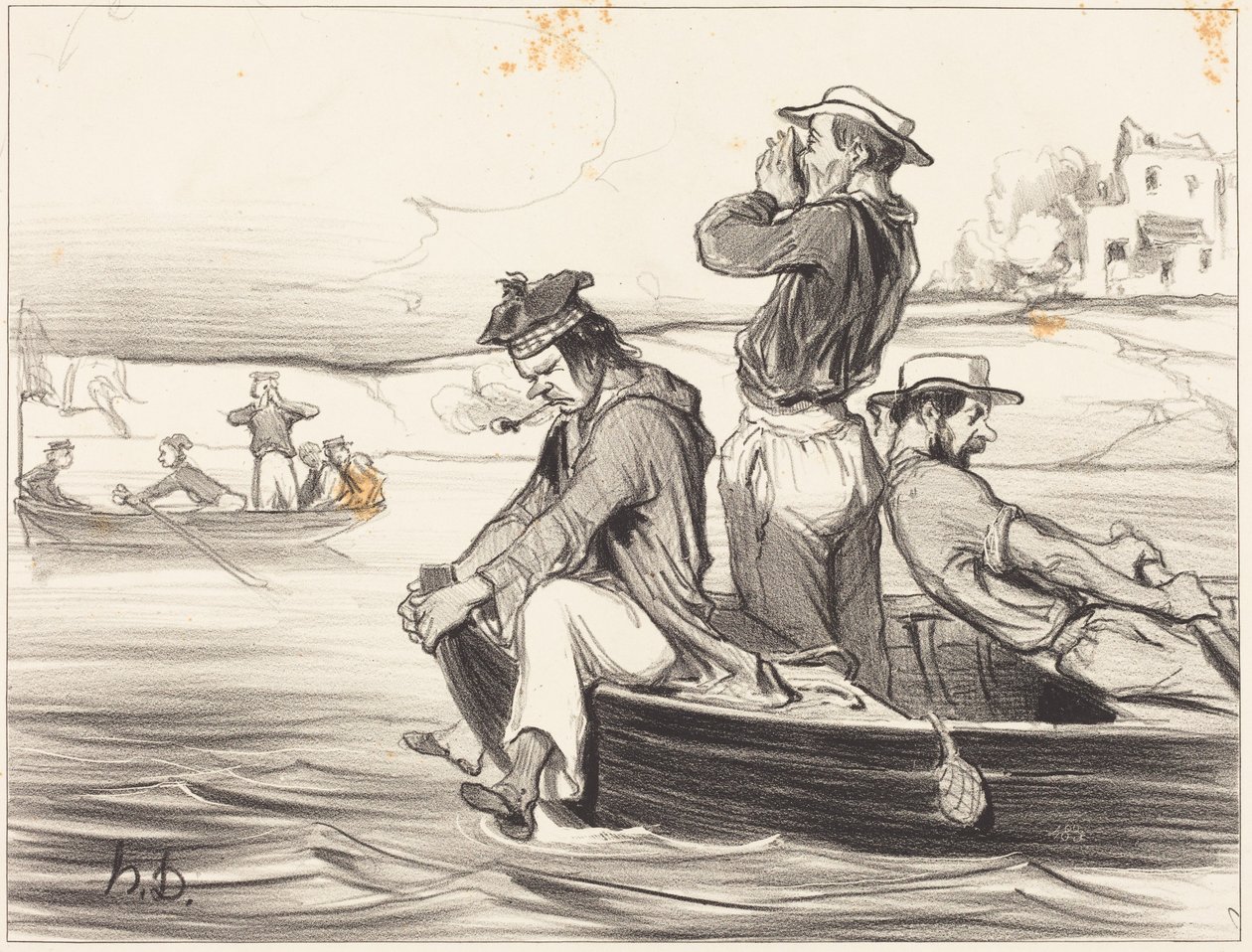 Setkání uprostřed vody od Honoré Daumier