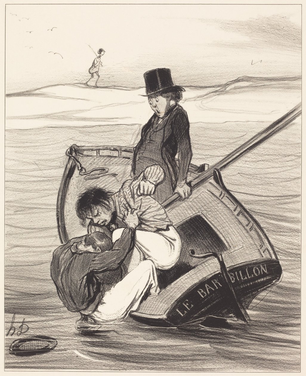 Vzpoura na palubě od Honoré Daumier