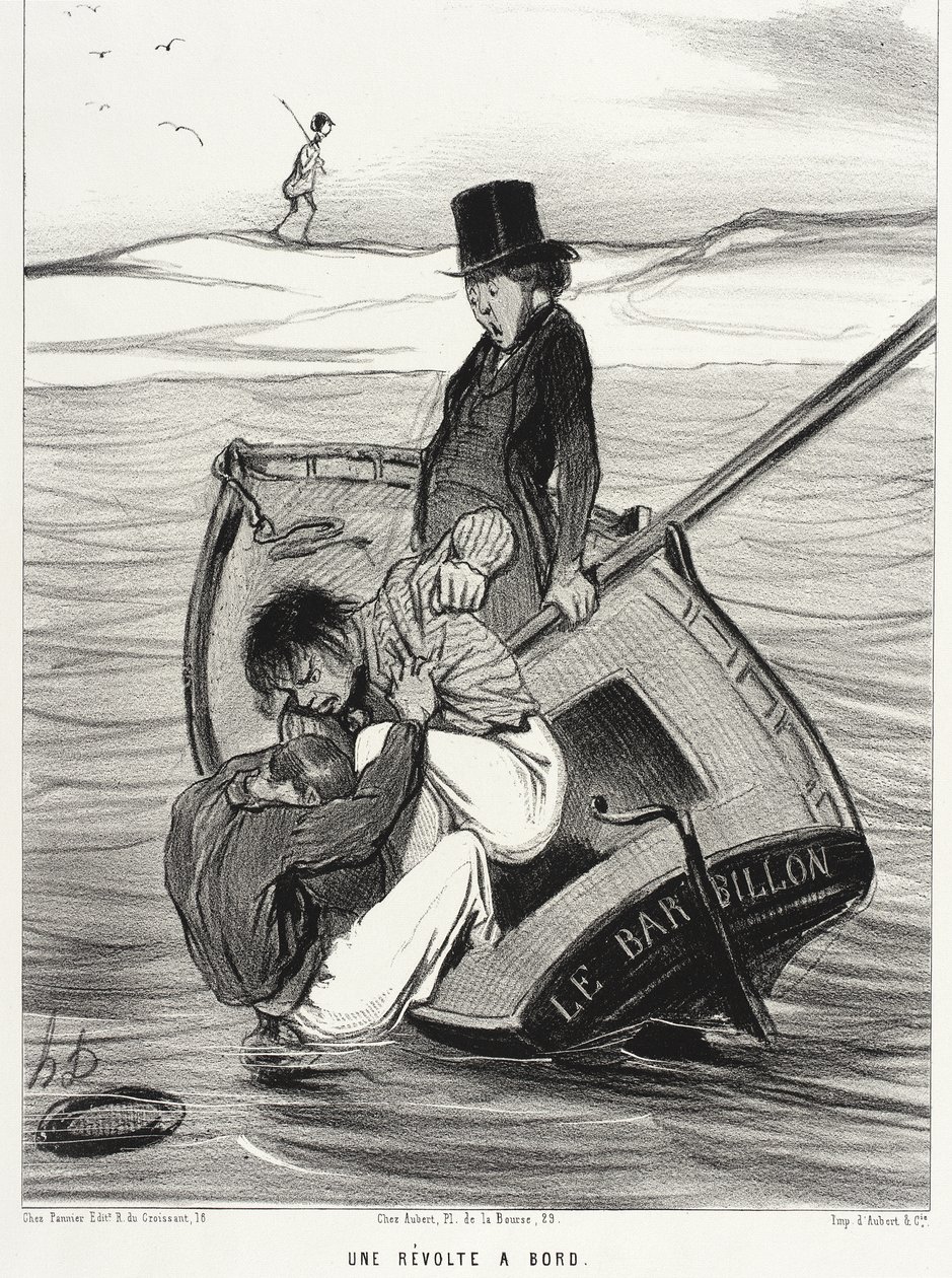 Vzpoura na palubě od Honoré Daumier