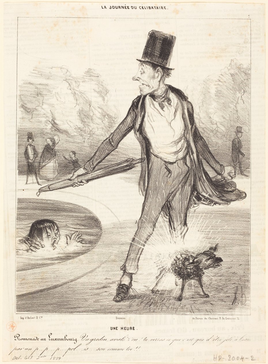Jedna hodina - Procházka v Lucemburské zahradě od Honoré Daumier
