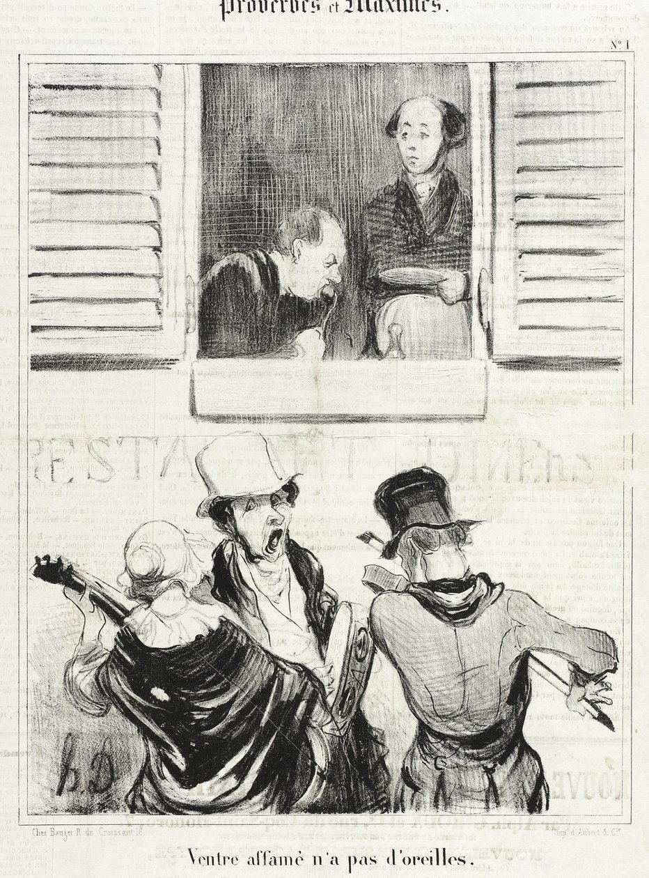 Hladové břicho nemá uši od Honoré Daumier