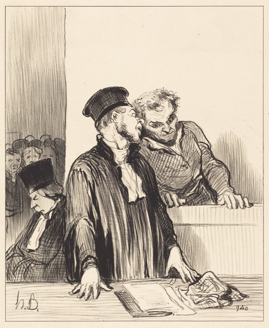 A teď vám státní zastupitelství sděluje… nepříjemné… věci... od Honoré Daumier