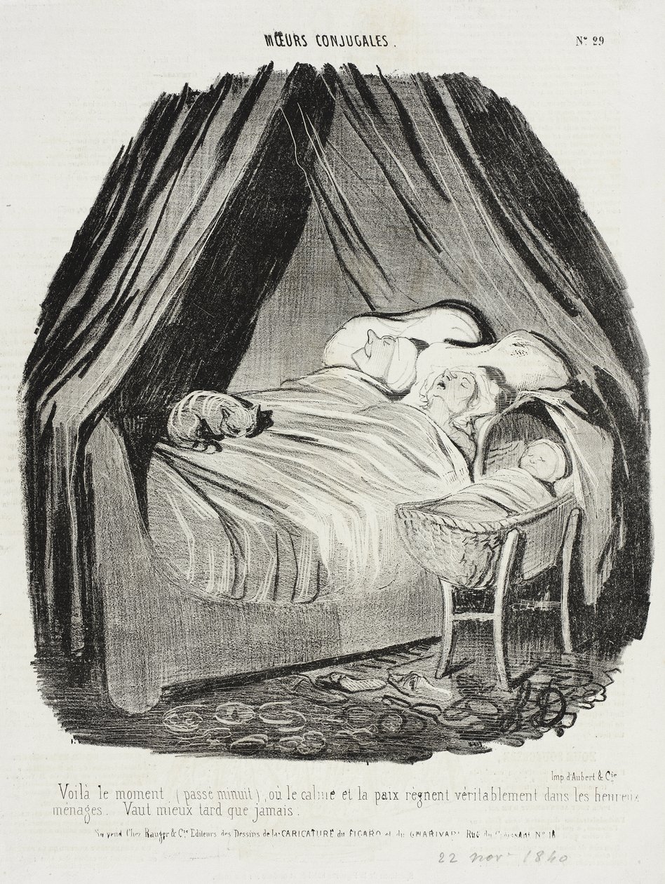 Hle, nastává chvíle (po půlnoci), kdy vládne klid a mír... od Honoré Daumier