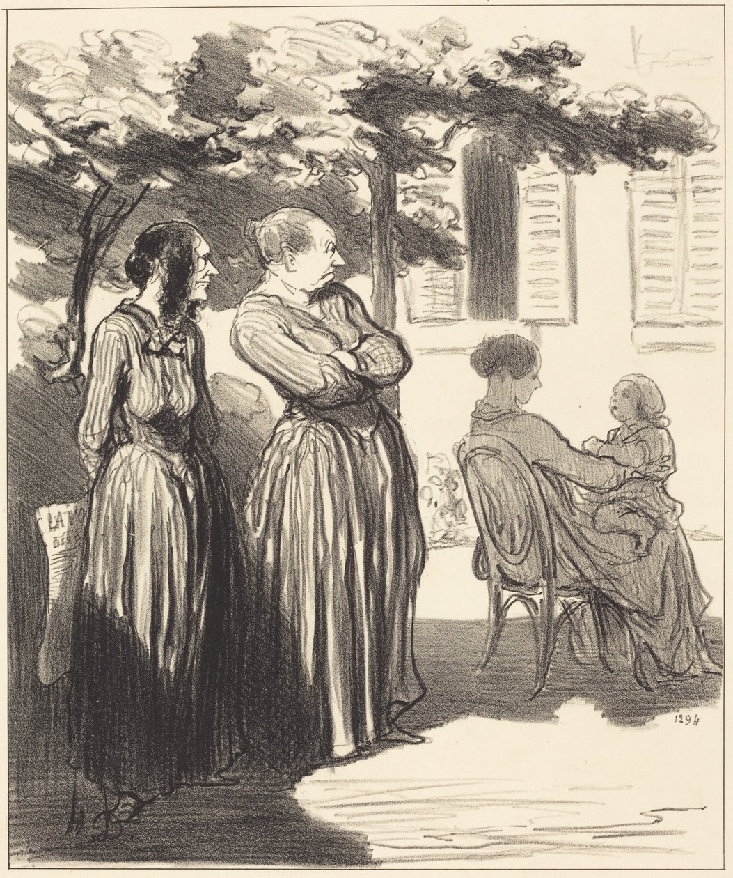 Tady je žena, která v této slavnostní chvíli... od Honoré Daumier