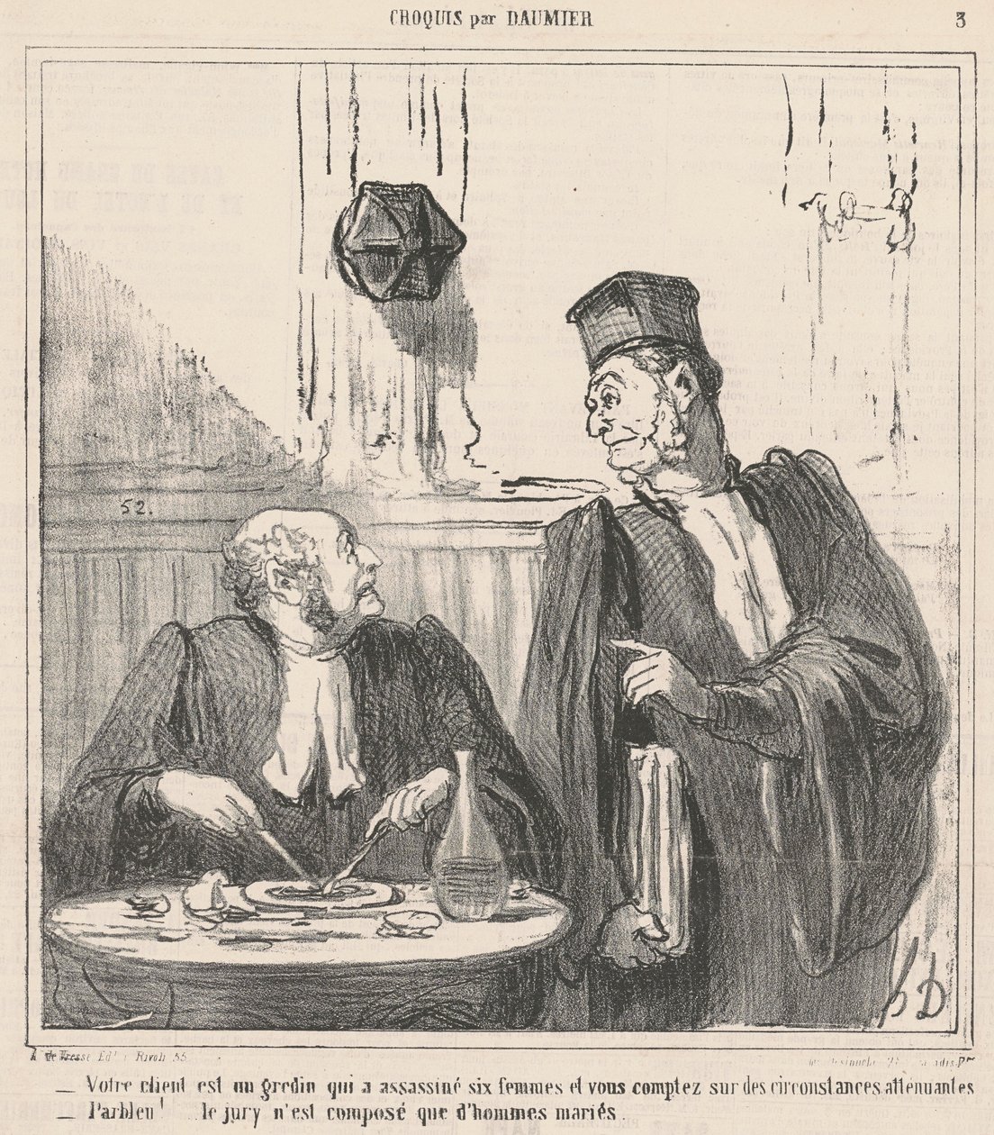 Váš klient je darebák ... od Honoré Daumier