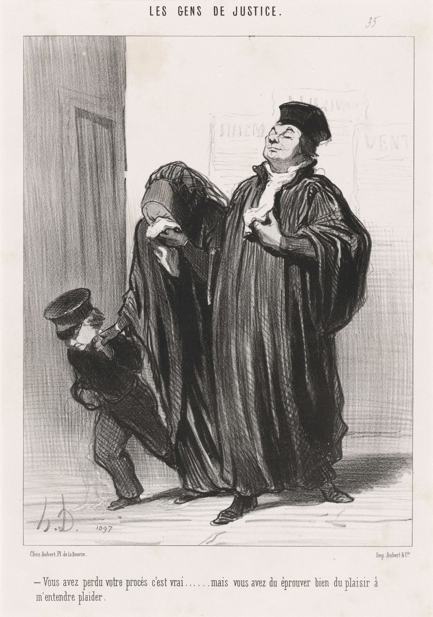 Prohráli jste svůj soudní spor, to je pravda... od Honoré Daumier