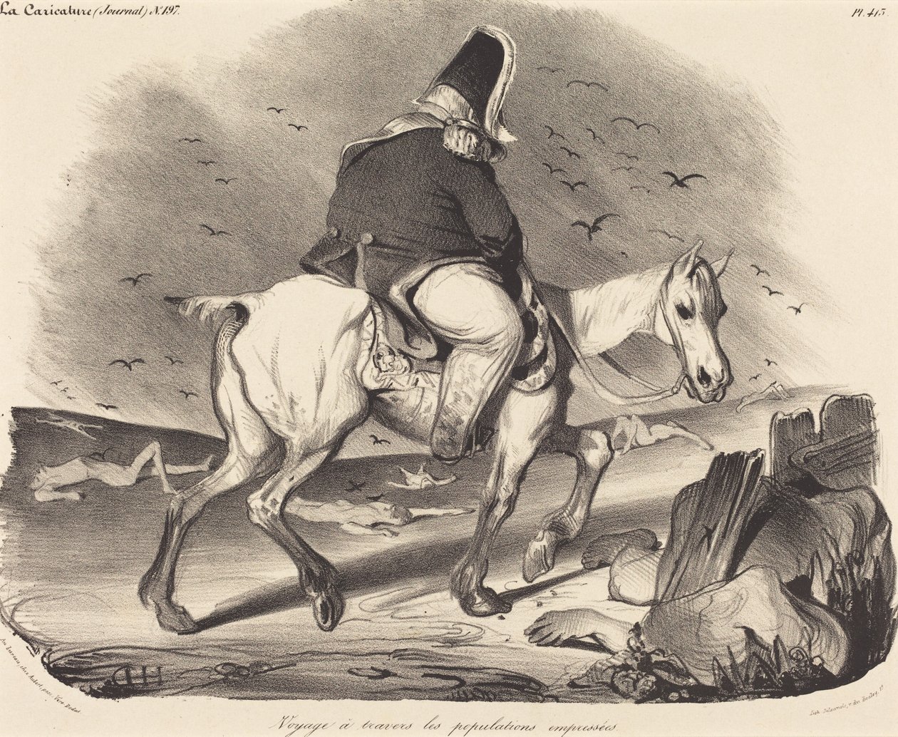 Cesta mezi spěchajícími lidmi od Honoré Daumier