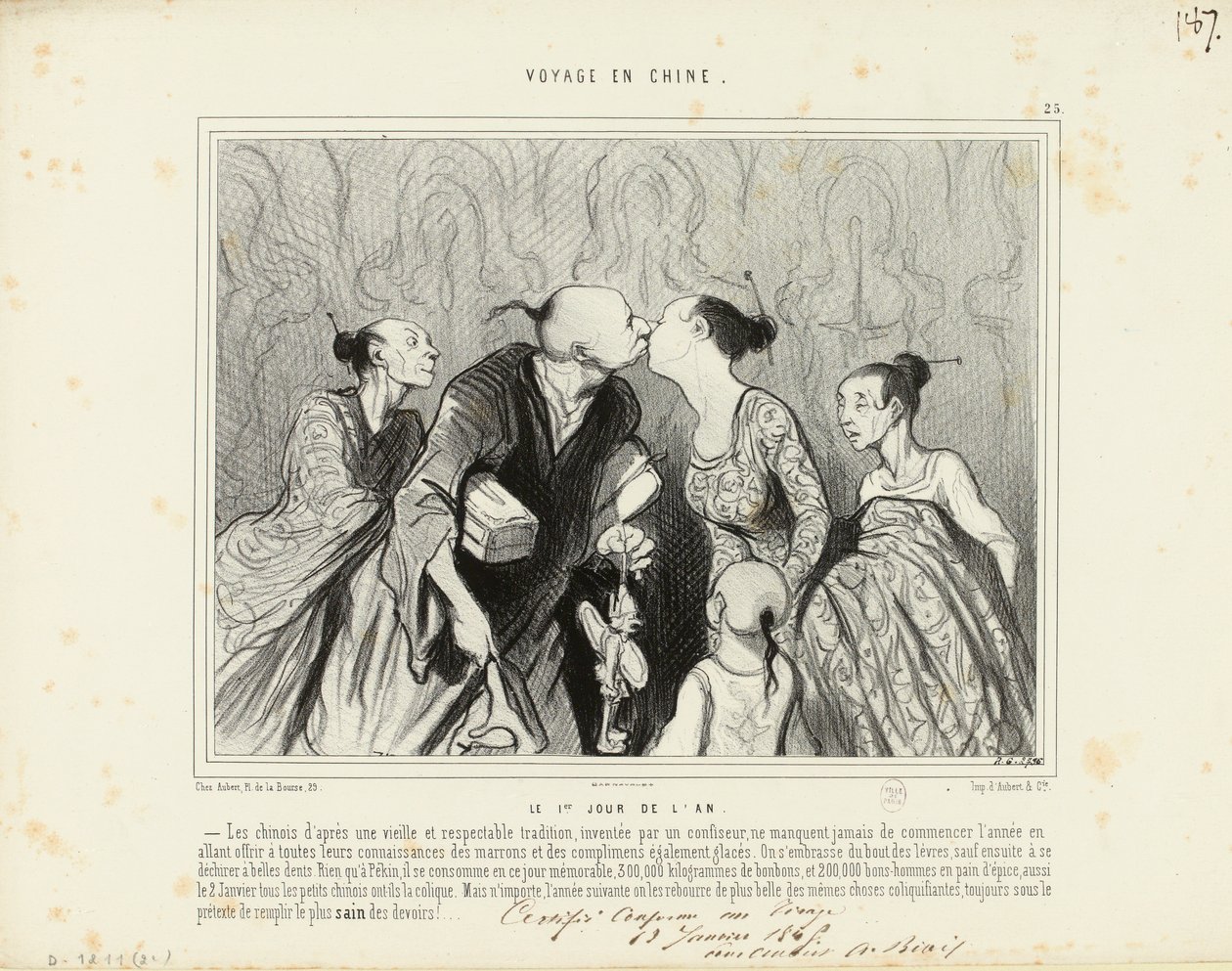 Cesta do Číny č. 25: Nový rok. – Číňané podle staré a vážené tradice... od Honoré Daumier