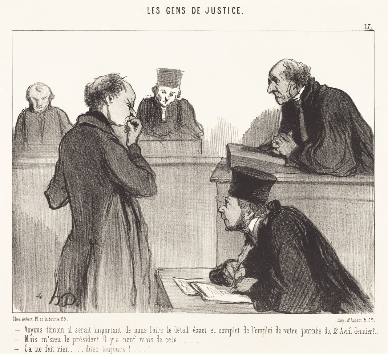 Vidět svědka by bylo důležité... od Honoré Daumier