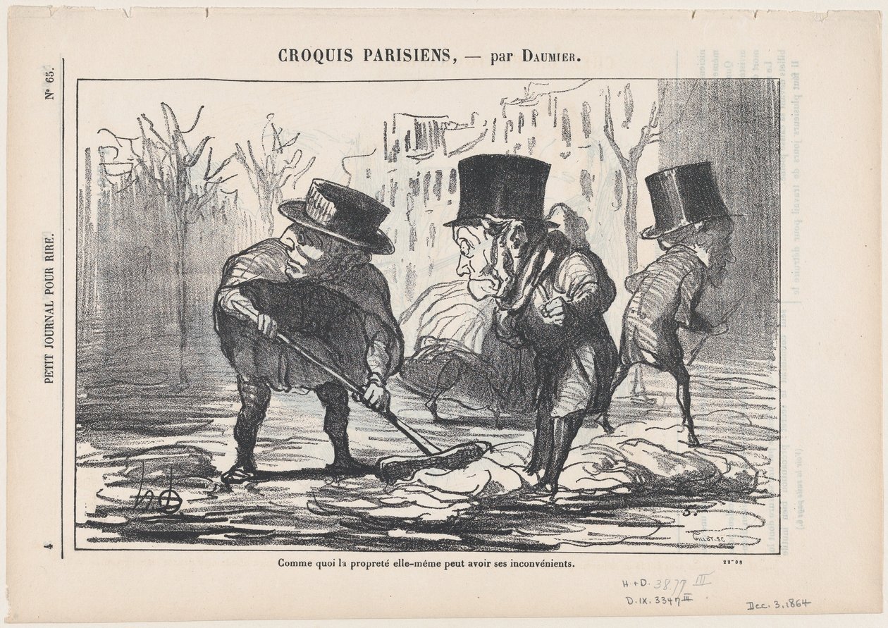 Což ukazuje, že i čistota může být nebezpečná, z „Pařížských skic“ od Honoré Daumier