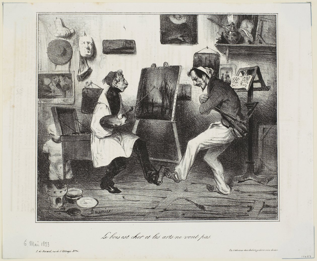 Dřevo je drahé a umění se nedaří od Honoré Daumier