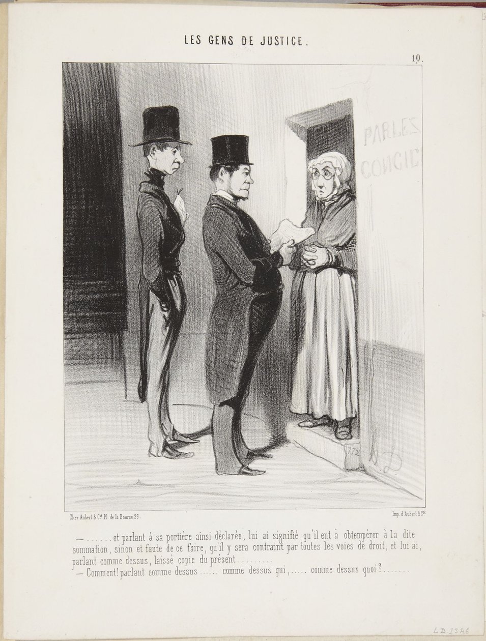 ...a promlouvaje ke své takto prohlášené domovnici... od Honoré Daumier