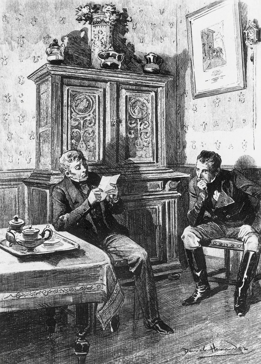 Ilustrace Daniel Hernandez (1856-1932) pro Venkovský doktor, román Honore de Balzaca (1799-1850) z vícesvazkové sbírky s názvem Lidská komedie, vydaný v roce 1902, Paříž od Honore de Balzac