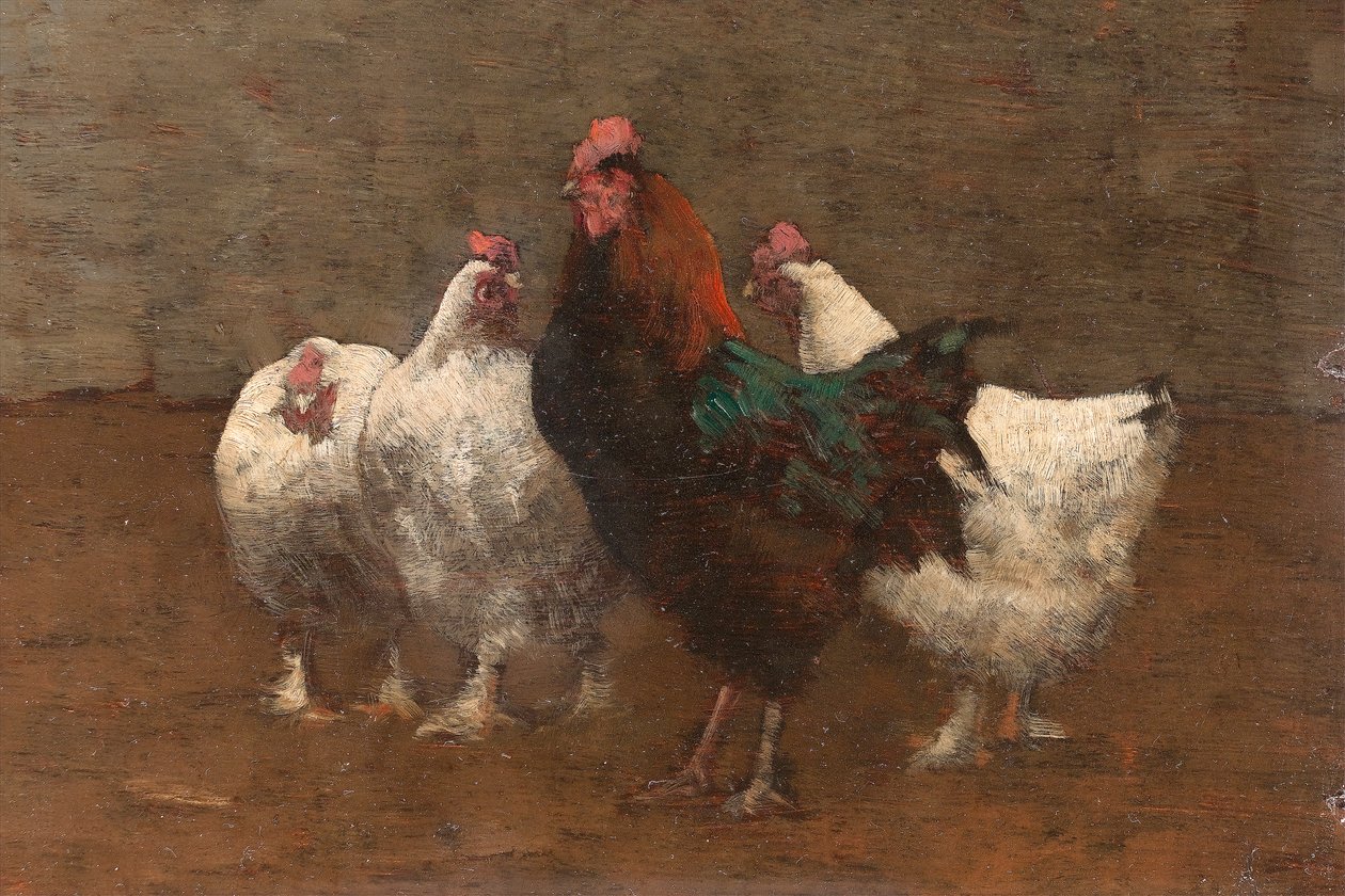 Fowls, 1896 detail oleje na palubě 244425 od Horace Mann Livens