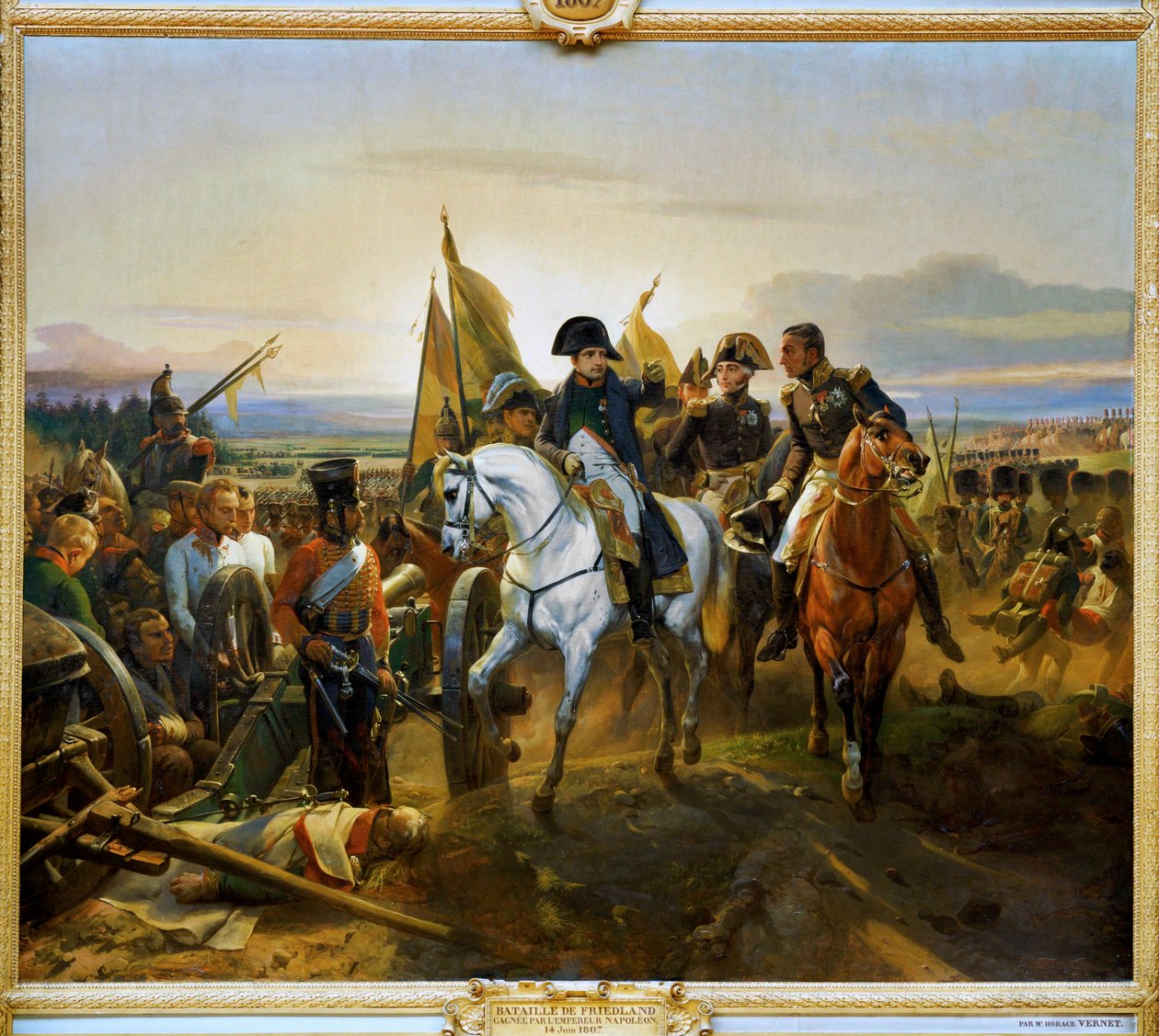 Bitva u Friedlandu, kterou 14. června 1807 vyhrál císař Napoleon I. ... od Horace (after) Vernet