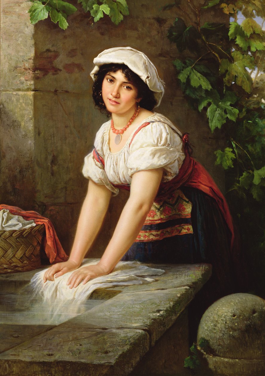Mytí u studny, 1896 od Horace Henry Cauty